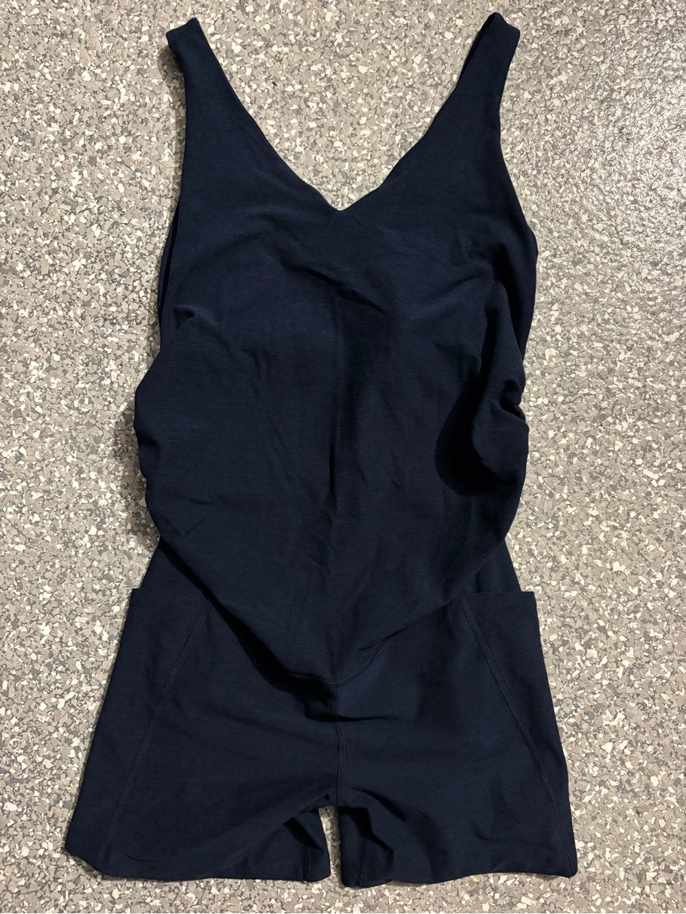 Beyond Yoga Beyond the Bump Movin Mama Maternity Biker Jumpsuit Sz M